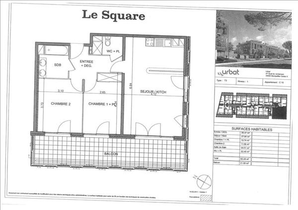 Appartement à louer |  CASTELNAU LE LEZ |  3 pièces | 64 m²