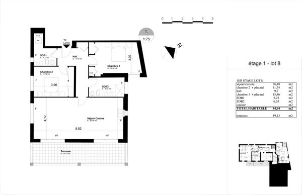 Appartement Agay 3 pièce(s) 82.84 m2