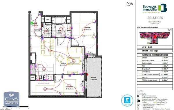 Appartement à louer 3 pièces 62.65m²