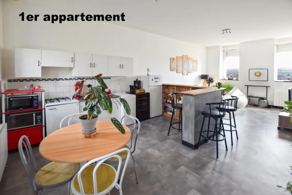 Maison d'habitation +deux appartements locatifs avec terrain de 2455 m2