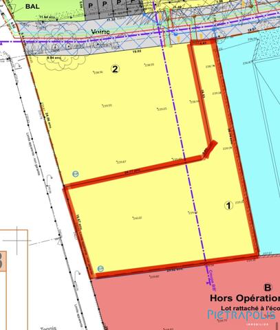 TERRAIN DE 628M2 en plein centre de chaleins VIABILISE et plat