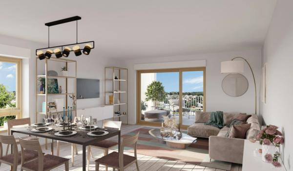 Dpt Meurthe et Moselle, NANCY appartement T3 de 69 m² R+3 avec ascenseur balcon 9,10 m² et place de parking