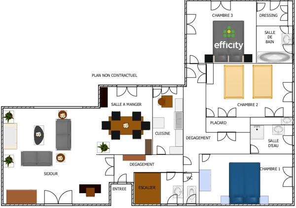 Maison 6 pièces - 161 m² Exclusivité efficity