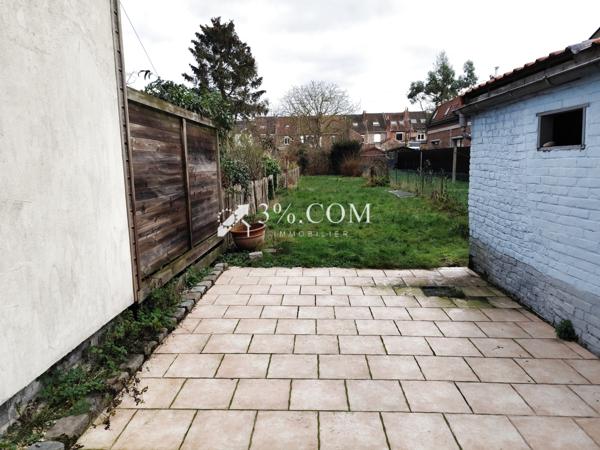 3%.COM-Mons-en-Baroeul, Haut de Mons Maison 86m² , 2/3 chambres, jardin, place de parking Mons baroeul (59370)