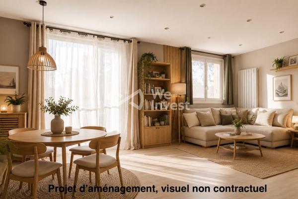 Grand appartement F3/F4 , secteur Hauts de Lagny, 0 travaux, cave + parking