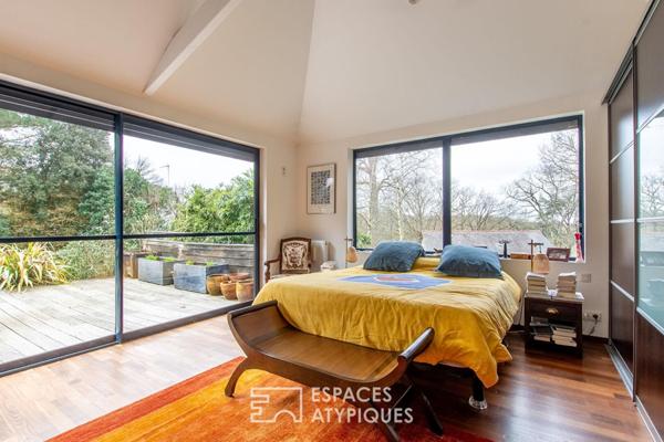 Maison d’architecte contemporaine qui dialogue avec la nature