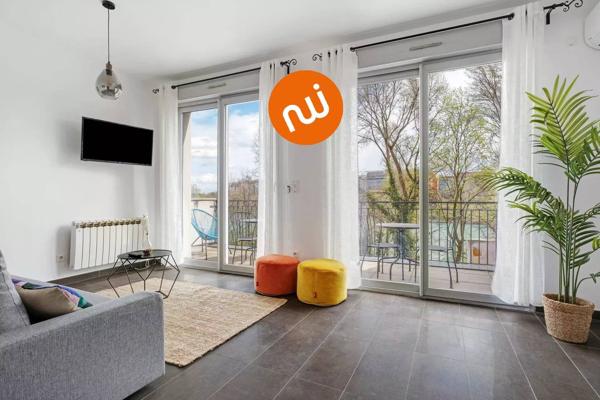 CALUIRE - Superbe T2 meublé 47.25m² vue Rhône + balcon