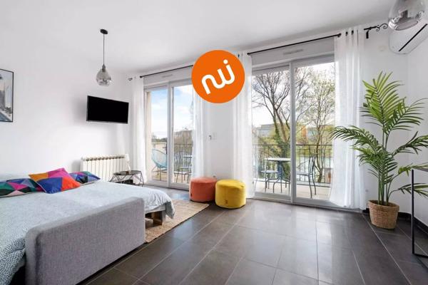 CALUIRE - Superbe T2 meublé 47.25m² vue Rhône + balcon