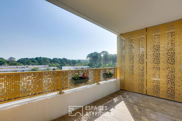 Un pied-à-terre océanique, au dernier étage avec balcon