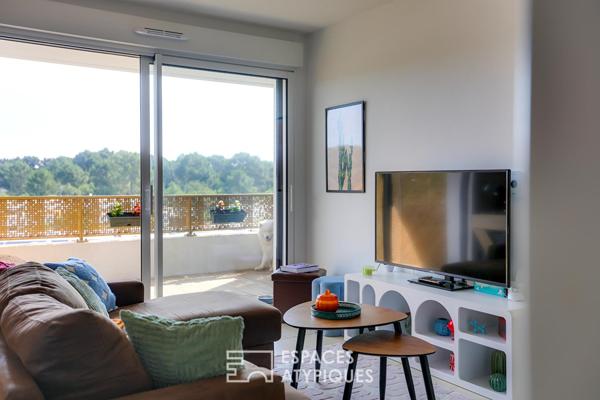 Un pied-à-terre océanique, au dernier étage avec balcon