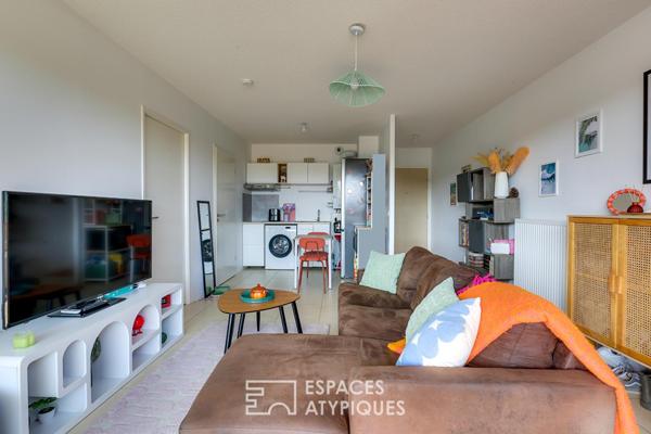 Un pied-à-terre océanique, au dernier étage avec balcon