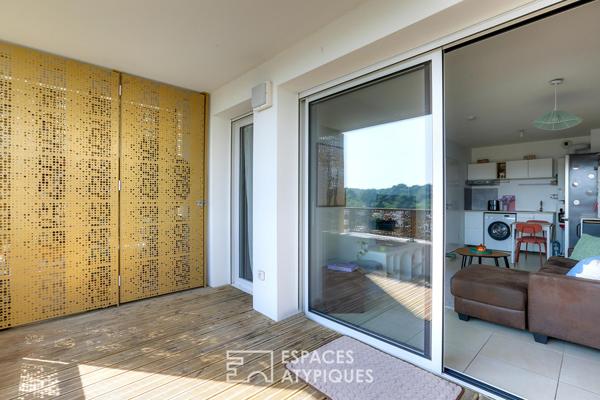 Un pied-à-terre océanique, au dernier étage avec balcon