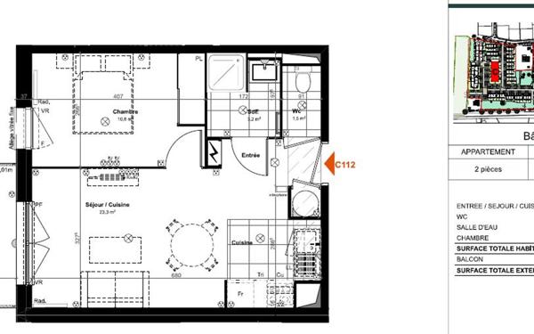 Appartement à vendre    2 pièces •  Saint-Paul-lès-Dax