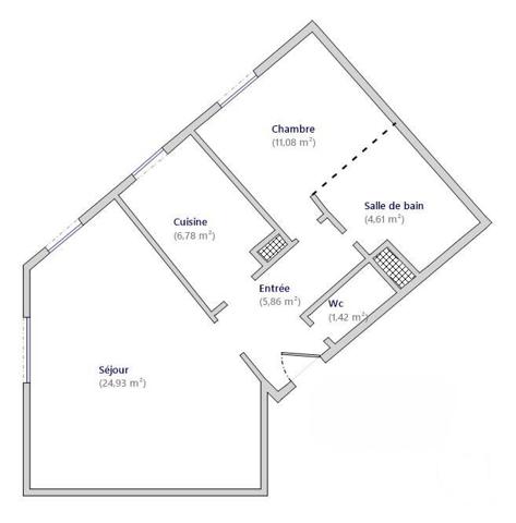 Appartement F2 à vendre  2 pièces - 55 m2 PARIS - 75013