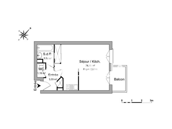 Location Studio 31.88 m² - 10/12 RUE VILLENEUVE Toulouse 31300