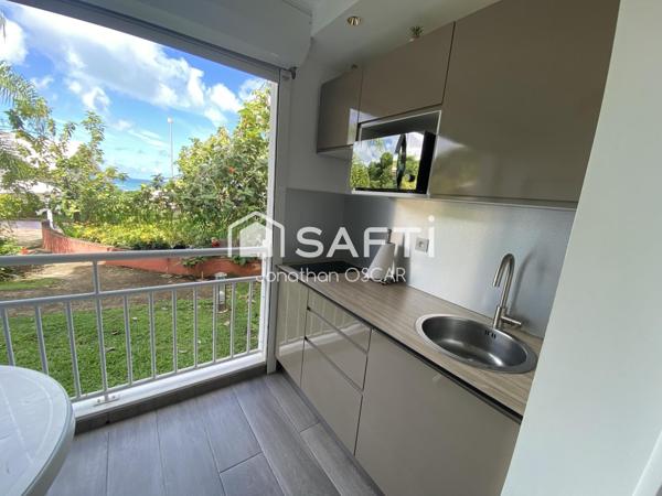 Beau studio Tartane, vue mer