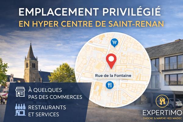 Saint-Renan (29290) APPARTEMENT T3 DUPLEX CENTRE DE SAINT-RENAN - PARKING - RUE DE LA FONTAINE