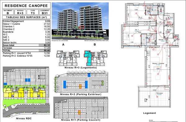 Achat appartement près de FORT DE FRANCE - 3 pièce(s) - 99 m² - 355 000 €