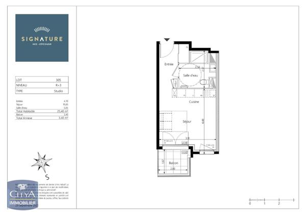 Appartement à louer 1 pièce 25.4m²