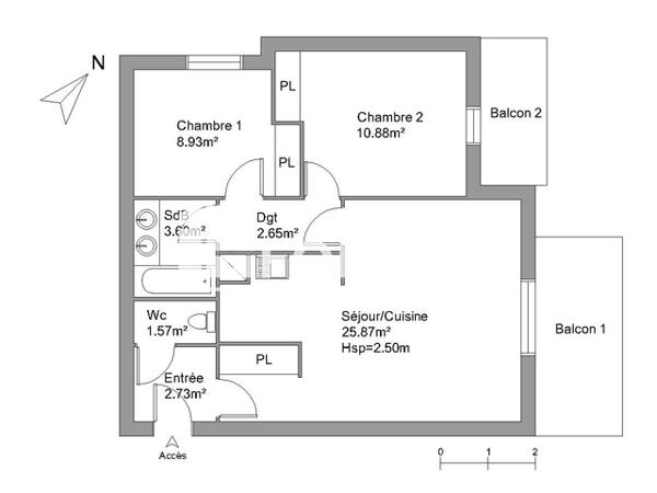 Location Appartement 3 pièces 56.23 m² - CHEMIN DE DESESPLAN Saint Chamas 13250
