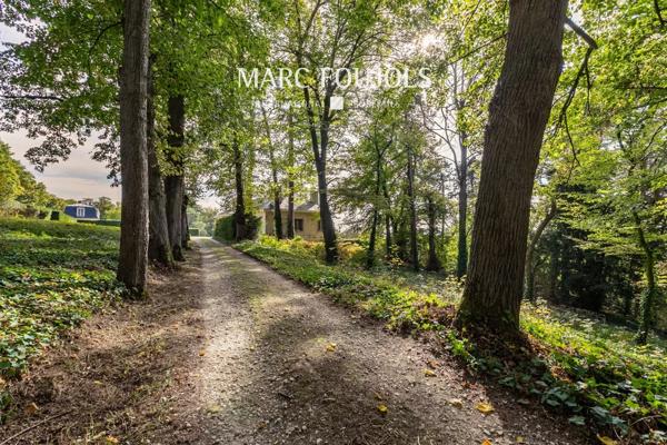 Avec vue dominante, propriétés composées de deux maisons à rénover dans un parc de 25 hectares…