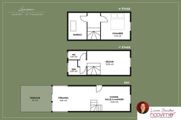 Quartier St Pasquier Appartement Maison 3 pièces 53 m2 terrasse