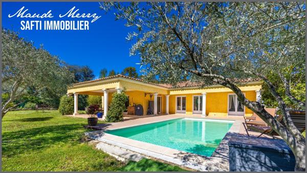 Villa au sein du golf de Barbaroux - villa plain pied de 120 m2 - 3 chambres et 2 pièces d'eau - piscine - garage et terrain de 1648 m2