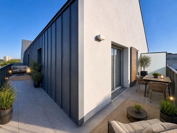 Appartement loué F3 dernier étage avec terrasse exposée SUD