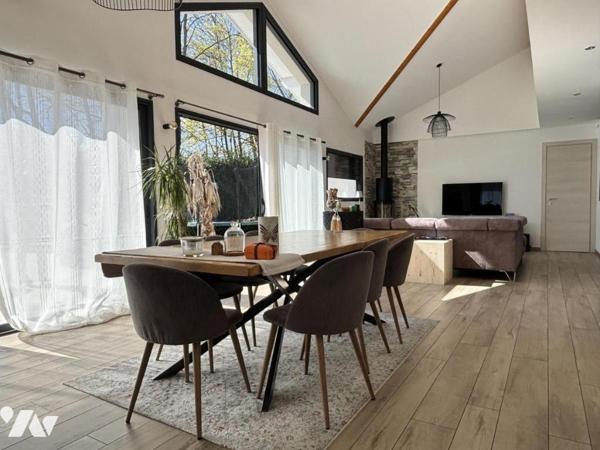 Villa contemporaine de plain‑pied – Vue panoramique massif Belledonne – 