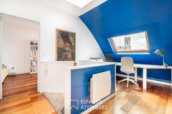 Duplex lumineux avec balcons et vue sur l’Église Saint-Vincent de Paul