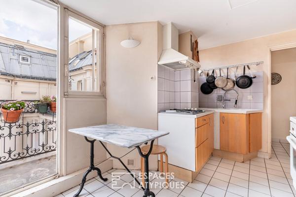 Duplex lumineux avec balcons et vue sur l’Église Saint-Vincent de Paul