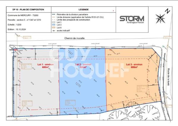 Terrain Mercury 680 M² Lot N°1