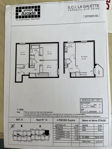 Vente Appartement 4 pièces 80 m2 à Verneuil-sur-Seine