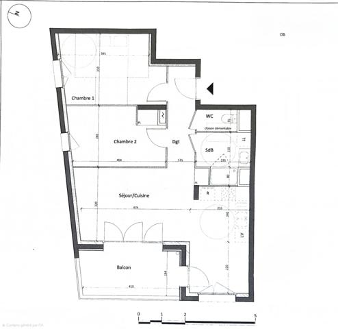 Appartement à vendre 3 pièces 64 m² Grenoble
