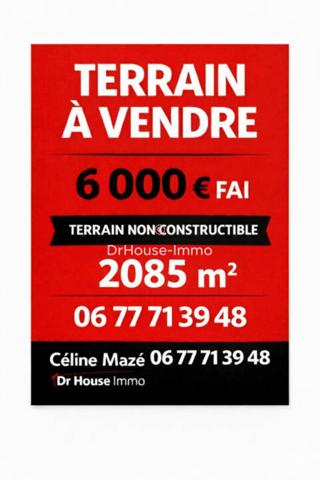 Terrain à vendre 5 pièces de 2 085 m²