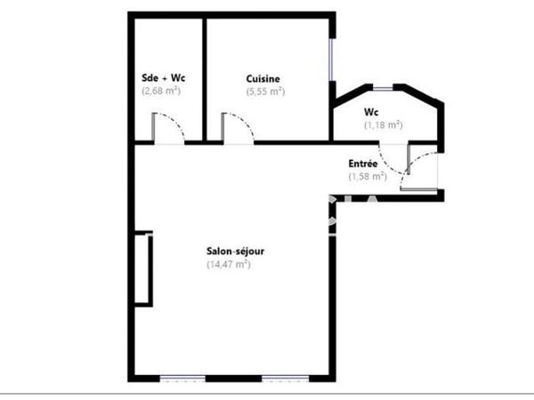 À vendre Studio 25.46 m² - Paris 75014