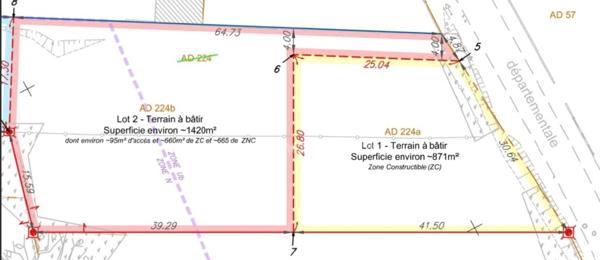 Terrain à vendre de 1 420,00 m² MIREBEAU-SUR-BEZE (21)