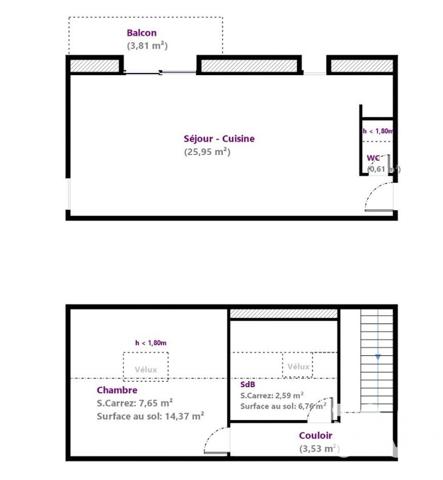 Appartement à vendre 2 pièces 40 m² Argenteuil