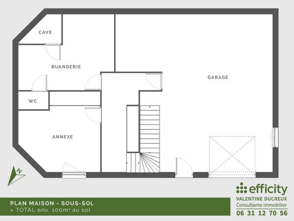 Maison 5 pièces - 94 m² Exclusivité efficity