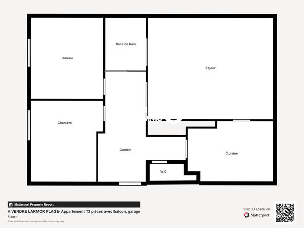 Vente appartement à Larmor-Plage, 3 pièces 58m²