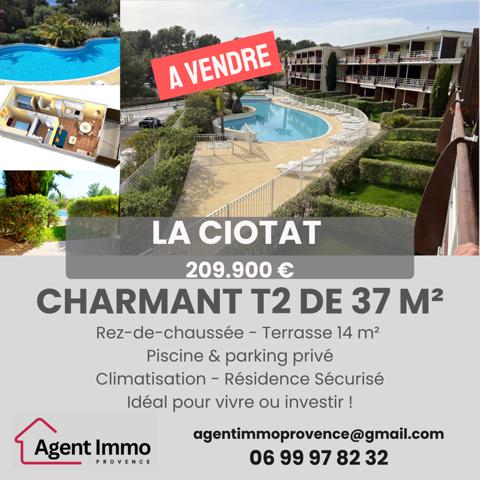 La Ciotat (13600) Appartement T2 La Ciotat parking piscine