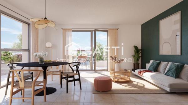 À HÉSINGUE, proche frontière Suisse, dans élégante résidence d’Exception (programme neuf, livraison 2027), Appartement Premium F4 84 m2 – Balcon – Garage - Place de Parking sous-sol - nouvelles normes RE2020