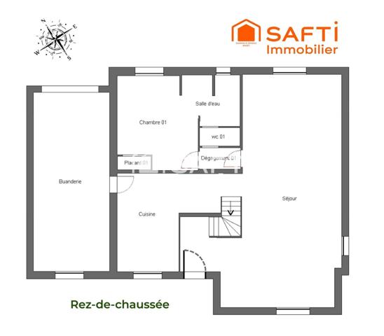 Environnement paisible et charmant pour ce pavillon coeur de ville