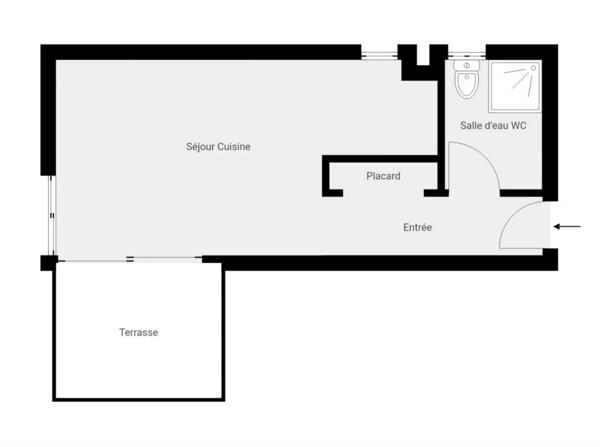 RARE - Antibes - Studio en Dernier étage.