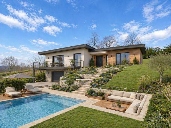 MERVILLA, magnifique terrain de 1684 m² avec vue dégagée