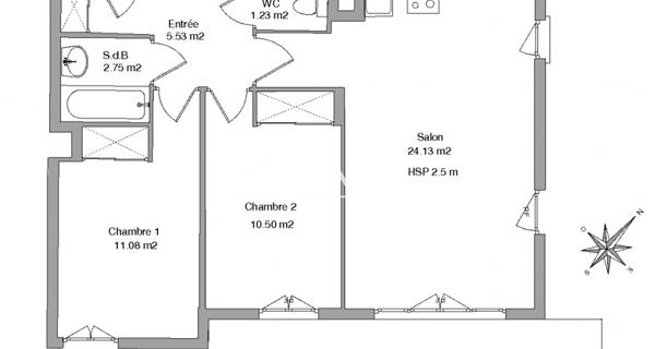 Location Appartement 3 pièces 55.63 m² - Gex 01170