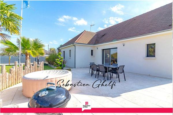 belle maison de plain-pied 3 chambres-garage-appentis-terrain de 2880 m²