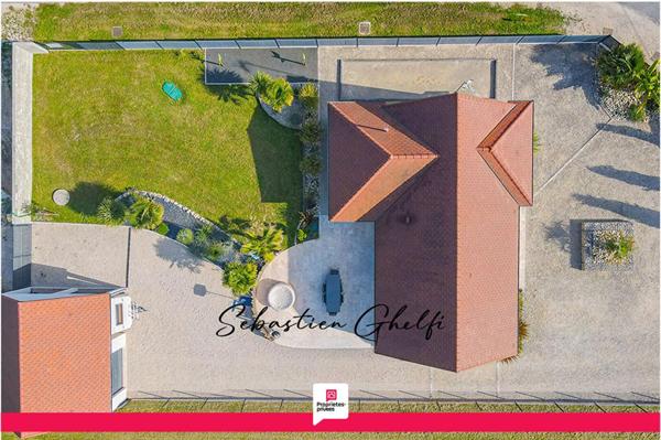 belle maison de plain-pied 3 chambres-garage-appentis-terrain de 2880 m²