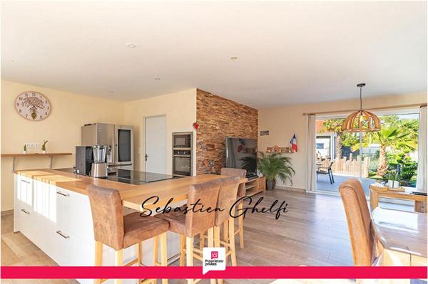 belle maison de plain-pied 3 chambres-garage-appentis-terrain de 2880 m²