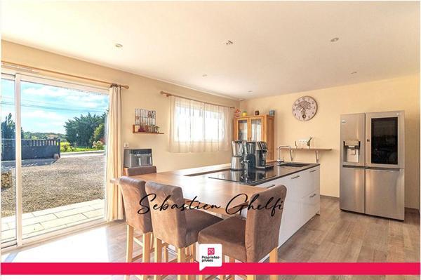 belle maison de plain-pied 3 chambres-garage-appentis-terrain de 2880 m²